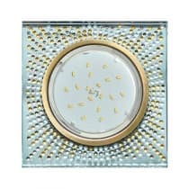 Встраиваемый светильник Ecola GX53 H4 5320 Glass черненая бронза/прозрачный/янтарный FQ53SGECB
