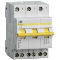 Выключатель-разъединитель IEK трехпозиционный ВРТ-63 3P 25А MPR10-3-025