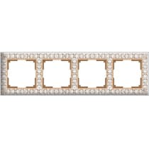 Рамка на 4 поста Werkel Antik WL07-Frame-04 белое золото 4690389099205