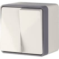 Выключатель двухклавишный IP44 Werkel WL15-03-02 Gallant слоновая кость 4690389102271