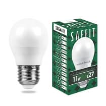 Лампа светодиодная SAFFIT SBG4511, G45 (шар), 11W 230V E27 2700К 55137