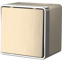Выключатель одноклавишный IP44 Werkel WL15-01-02 Gallant шампань рифленый 4690389129599