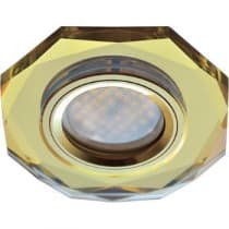 Встраиваемый светильник Ecola MR16 DL1652 GU5.3 Glass золото/прозрачный FG1652EFF