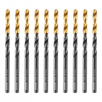 Сверло по металлу, 4 мм, HSS-Tin, Golden Tip, 10 шт. Denzel 717209