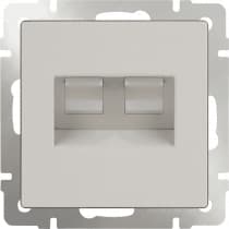 Розетка компьютерная двойная Ethernet RJ-45 Werkel WL03-RJ45+RJ45 -ivory слоновая кость 4690389073533