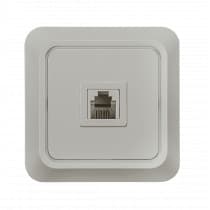 Розетка телефонная BOLLETO белая накладная 7034 IN HOME 4690612000398