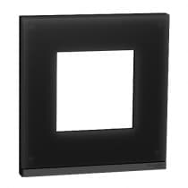 Рамка на 1 пост Schneider Electric Unica Studio Черное стекло NU600286