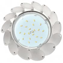 Ecola GX53 H4 5342 Glass Круглый с большими хрусталиками Матовый/Хром 56x125 (к+) FN53RVECB