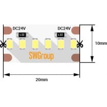 Светодиодная лента  SWG2A300-24-19.2-W SWG