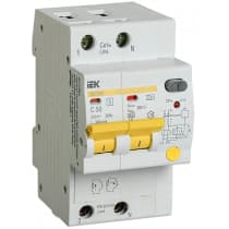 Дифференциальный автоматический выключатель IEK АД12MS 2Р 50А 300мА MAD123-2-050-C-300