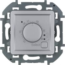 Термостат для теплого пола Legrand Inspiria с выносным датчиком в комплекте, максимальный ток 16 А, напряжение ~230 В, цвет "Алюминий" 673812