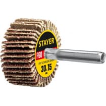 Круг шлифовальный STAYER лепестковый, на шпильке, P60, 30х15 мм 36606-060
