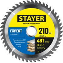 STAYER EXPERT 210 x 32/30мм 48Т, диск пильный по дереву, точный рез 3682-210-32-48_z01