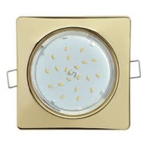 Встраиваемый светильник Ecola GX53 H4 Square Open Edge золото FG53N4ECB