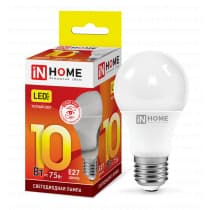 Лампа светодиодная LED-A60-VC 10Вт 230В Е27 3000К 900Лм IN HOME 4690612020204
