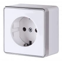 Розетка с заземлением и шторками Werkel WL15-02-02 Gallant белая 4690389102097