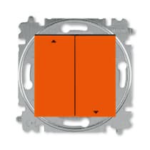 Выключатель жалюзи 2-кл без фиксации ABB EPJ Levit Оранжевый / дымчатый чёрный 2CHH598845A6066