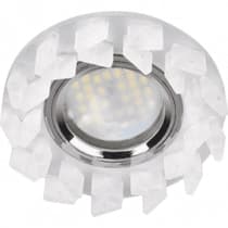 Ecola MR16 DL1661 GU5.3 Glass Стекло Круг с крупными матовыми стразами Елочка/фон мат./центр.часть хром 42x95 FN16RNECB