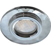 Встраиваемый светильник Ecola MR16 DL1654 GU5.3 Glass хром/прозрачный FC1654EFF