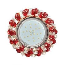 Встраиваемый светильник Ecola GX53 H4 5341 Glass хром/прозрачный/рубин FS53RYECB