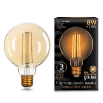 Лампа светодиодная Gauss LED Filament G95 E27 8W 2400K Golden 105802008