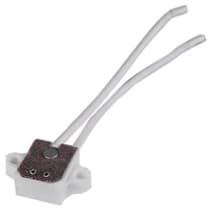 Патрон Ecola base G4 керамический  прямоуг. боковой с проводами 2*8cm и ушками для креп. (1 из уп. по  50) AC04LWEAY