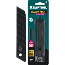 KRAFTOOL BLACK MAX 25 мм лезвия сегментированные, 5 шт 09602-25-S5