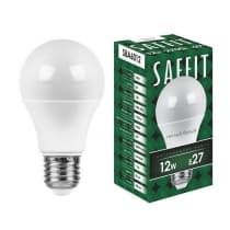 Лампа светодиодная SAFFIT SBA6012, A60 (шар), 12W 230V E27 2700К 55007