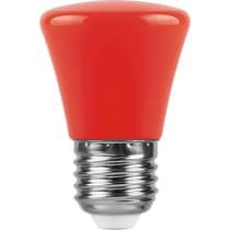 Лампа светодиодная FERON LB-372, C45 (колокольчик), 1W 230V E27 (красный) 25911
