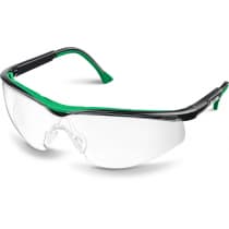 Защитные прозрачные очки KRAFTOOL BASIC стекло-моноблок с покрытием устойчивым к истиранию и запотеванию, открытого типа 110317