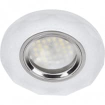 Ecola MR16 DL1653 GU5.3 Glass Стекло Круг с вогнутыми гранями Матовый/Хром 25x90 (кd74) FN1653EFF