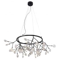 Подвесная люстра Crystal Lux EVITA SP45 D BLACK/TRANSPARENT