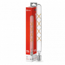 Лампа светодиодная IN HOME LED-T30-deco 11Вт 230В Е27 4000К 1270Лм 300мм прозрачная 4690612050904