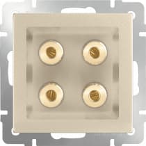 Акустическая розетка Werkel WL11-AUDIOx4 шампань 4690389124495