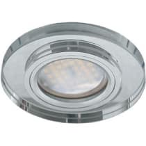 Встраиваемый светильник Ecola MR16 DL1650 GU5.3 Glass хром/прозрачный FC1650EFF