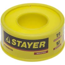 Фум лента STAYER толщина 0,075 мм, плотность 0,40 г/см3, ширина 19 мм 12360-19-040