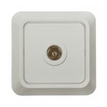 Розетка телевизионная BOLLETO белая накладная 7027 IN HOME 4680005959815