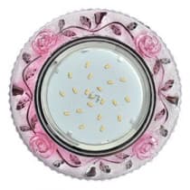 Встраиваемый светильник Ecola GX53 H4 LD7071 Розы хром/прозрачный/розовый FP53CREFB
