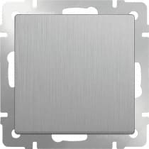 Выключатель одноклавишный проходной Werkel WL09-SW-1G-2W cеребряный рифленый 4690389085116