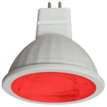 Лампа светодиодная Ecola GU5.3 MR16 color 9W Красный M2CR90ELT