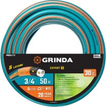 GRINDA PROLine EXPERT 5 3/4", 50 м, 30 атм, шланг поливочный, армированный, пятислойный 429007-3/4-50