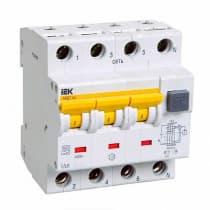 Дифференциальный автоматический выключатель IEK АВДТ 34 C25 300мА MAD22-6-025-C-300