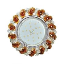 Встраиваемый светильник Ecola GX53 H4 5341 Glass хром/прозрачный/янтарь FO53RYECB