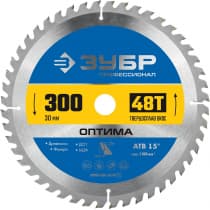 ЗУБР Оптима 300 x 30мм 48Т, диск пильный по дереву 36903-300-30-48_z01
