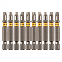 Бита TX 25х50, сталь S2, шестигранный профиль, 10 шт. Е 6,3 Denzel 11670