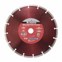 Диск алмазный, отрезной сегментный, 230 х 22,2 мм, сухая резка Matrix Professional 73177