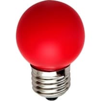 Лампа светодиодная FERON LB-37, G45 (шар), 1W 230V E27 (красный) 25116