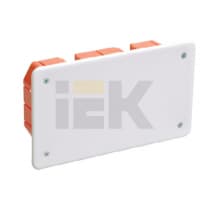 IEK Коробка КМ41006 распаячная для твердых стен 172x96x45 (с саморезами, с крышкой) UKT11-172-096-045