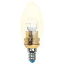 Лампа светодиодная Volpe LED C37P 5W WW E14 CL  10057