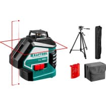 Нивелир лазерный KRAFTOOL 20м / 70м, 360 градусов , (детектор), сверхъяркий, IP54, точн. 0,2 мм/м, штатив, LL360-3 34645-3